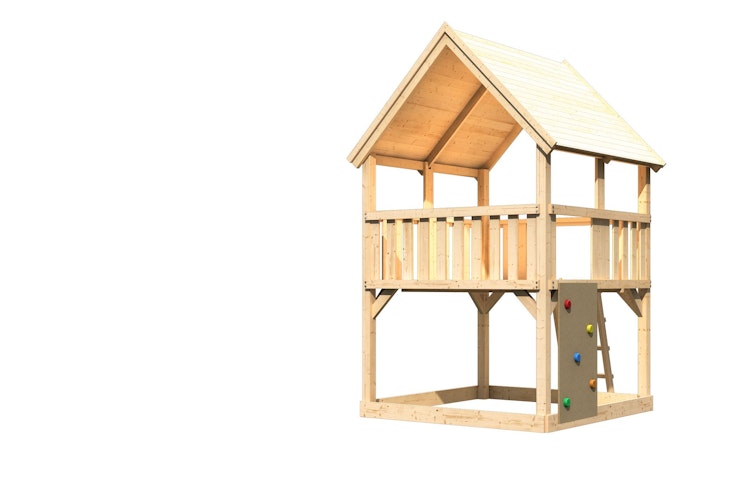 Akubi Kinderspielturm Luis inkl. Kletterwand