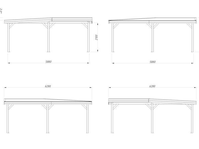 Palmako Carport/Pavillon Connect Lenna 24,9 m²