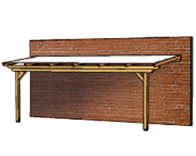 Skan Holz Terrassendach Ancona Leimholz o. Mittelpfosten 648 cm