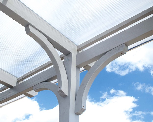 Skan Holz Odenwald - Design Doppel Carport aus Leimholz Breite 640 cm