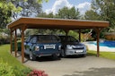 Vorschaubild Skan Holz Spessart- Flachdach Doppelcarport aus Leimholz Breite 611 cm