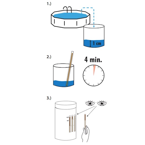 Summer Fun Wasserteststreifen zur Messung von Salz (NaCL) im Blister