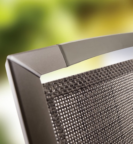 Sieger Stapelsessel TRENTO, Aluminium Graphit / Textilux Grau - Abverkauf 