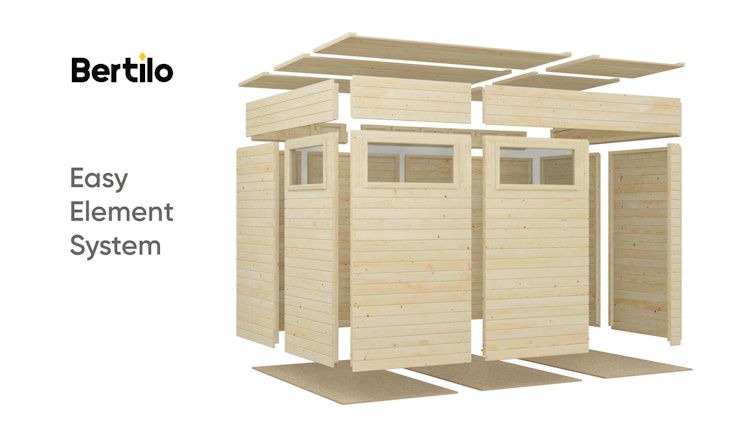 Bertilo Gartenhaus Cubus 3 - 19 mm