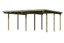 Vorschaubild Karibu Carport Doppelcarport Eco 1/2 - kesseldruckimprägniert