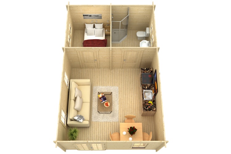 Skan Holz 70 mm Blockbohlenhaus Toronto 4