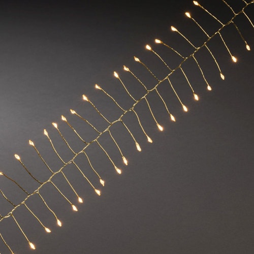 Konstsmide Weihnachtsbeleuchtung  Micro LED Lichterkette Firecracker messingfarben