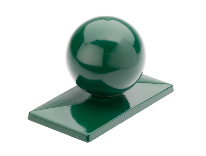 dz Aluminium-Abdeckkappe mit Überstand und Kugel für Pfosten 60 x40 mm mit Profilschiene