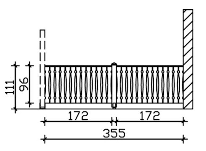 Skan Holz Seitenwand Balkonschalung für Terrassenüberdachung Leimholz + Venezia