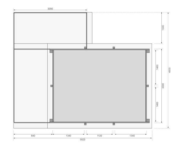 Karibu Rechteck Pool Gr. 2 - 350 x 440 cm - kesseldruckimprägniert Sparset mit Filteranlage 