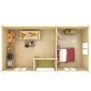 Vorschaubild Palmako Ferienhaus Anna 26,8 + 1,9 m² - 70 mm