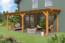 Vorschaubild Skan Holz Siena aus Leimholz mit Mittelpfosten Breite 648 cm freistehende Terrassenüberdachung