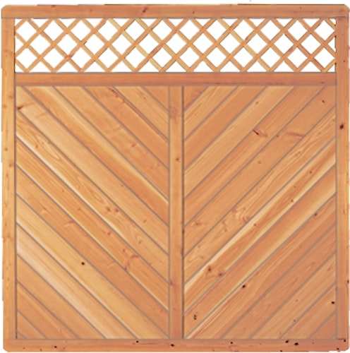 T&J CLASSICO Sichtschutzzaun Rankgitter Douglasie 1800 x 1800 mm 