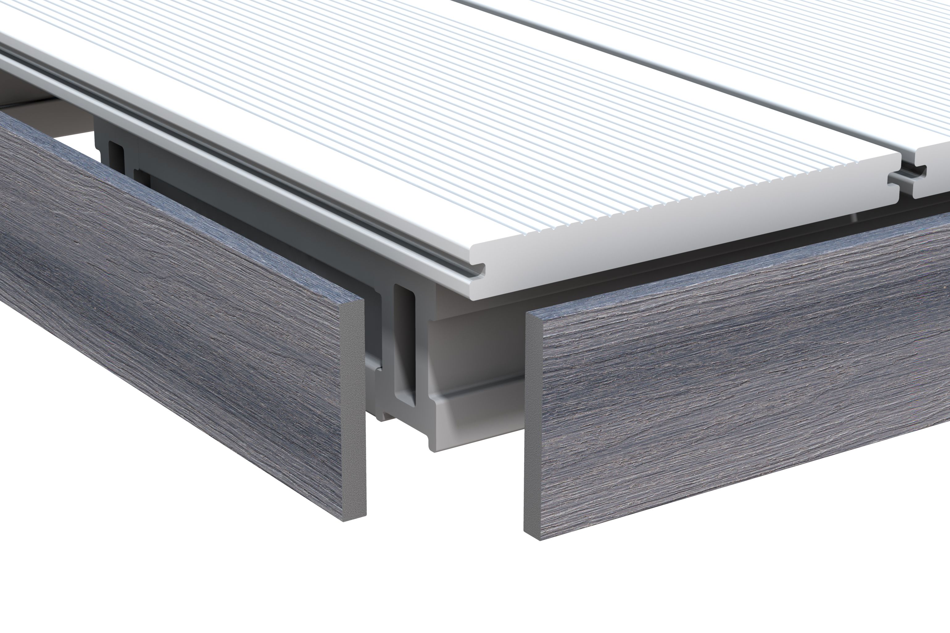 TraumGarten DreamDeck Platinum Abschlussleiste grau 2000 mm