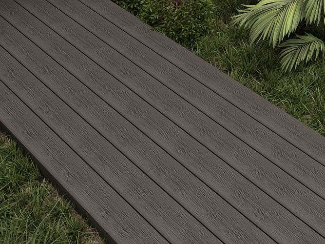 NewTechWood Deluxe Vintage WPC-Terrassendiele Hohlkammer Silver Gray  23 x 138 mm