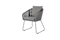 Diamond Garden Stuhl KOS, Edelstahl Dunkelgrau / Rope / Kissen Sunproof (100 % Polypropylen)