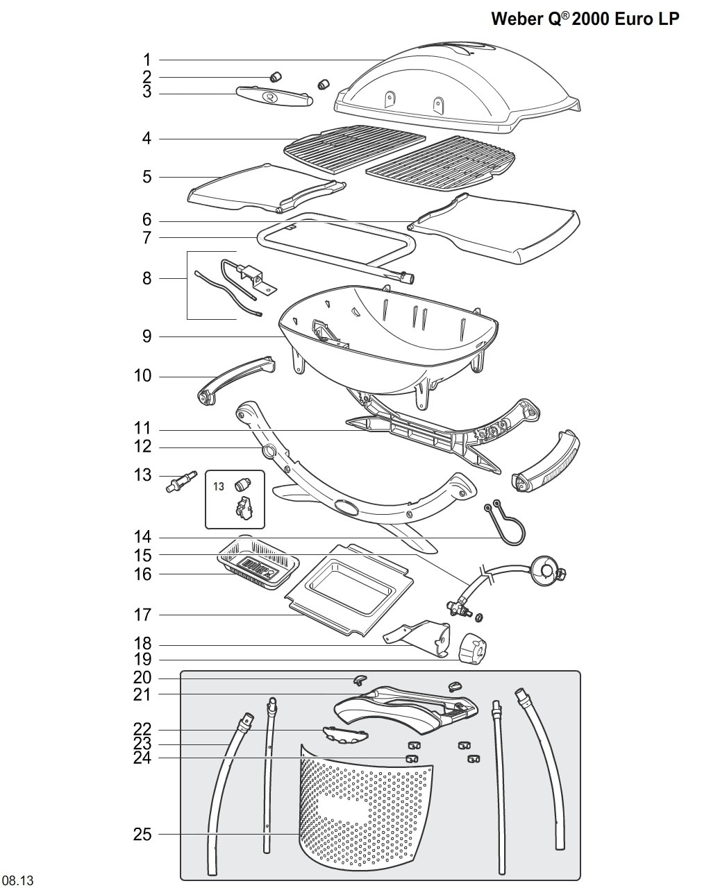 Explosionszeichnung Ersatzteile