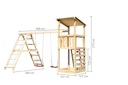 Vorschaubild Akubi Kinderspielturm Anna mit Pultdach inkl. Kletterwand, Doppelschaukel und Klettergerüst