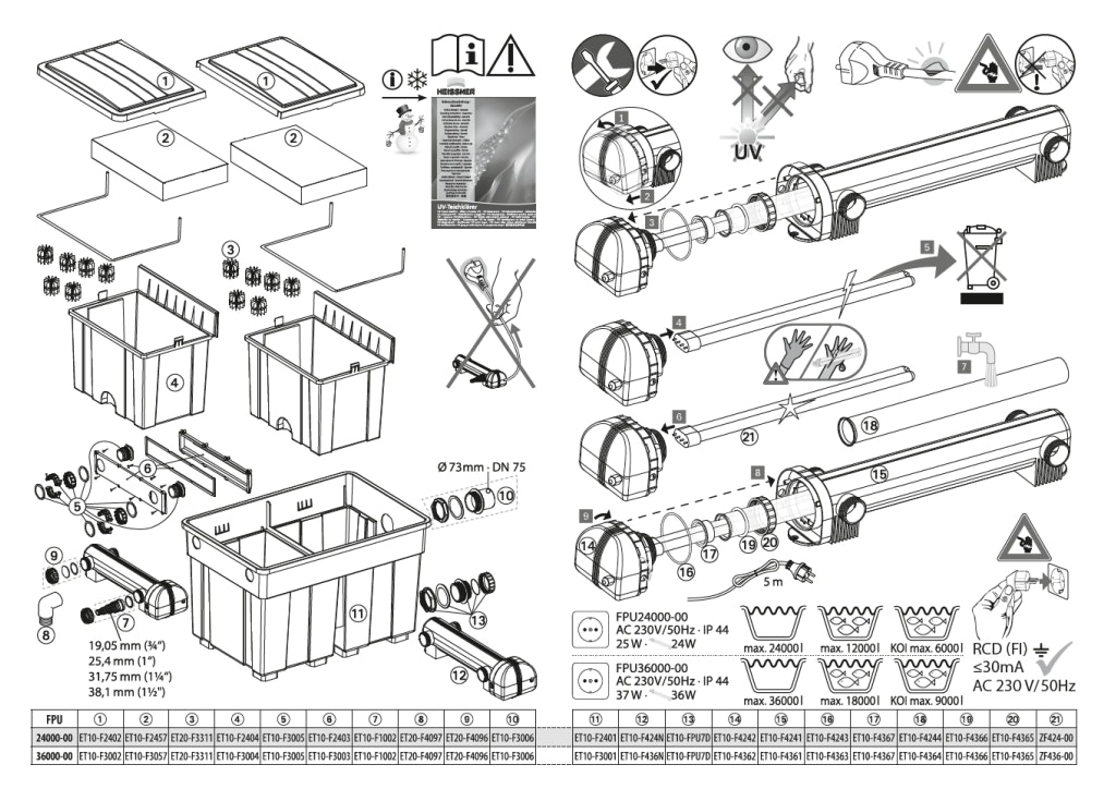 Explosionszeichnung Ersatzteile