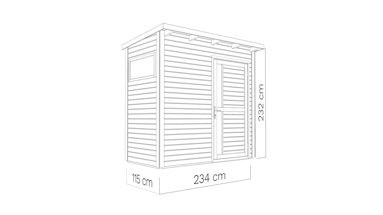 Bertilo Gartenhaus Pentus 1 - 19 mm