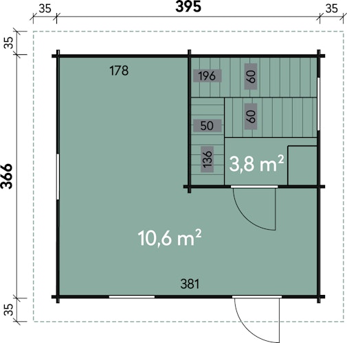 Wolff Finnhaus Saunahaus Keijo 70 isolierverglast