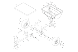 Husqvarna Zubehör für Aufsitzmäher 589409301 Streuwagen 30