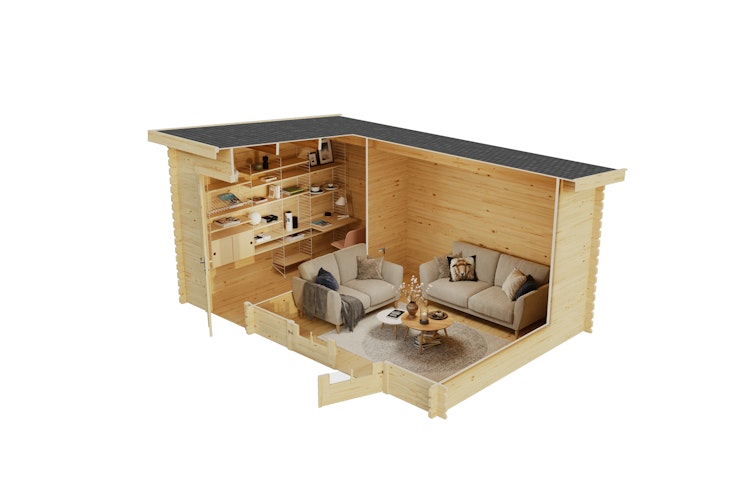 Lasita Maja Gartenhaus Belmont 2 - 34 mm