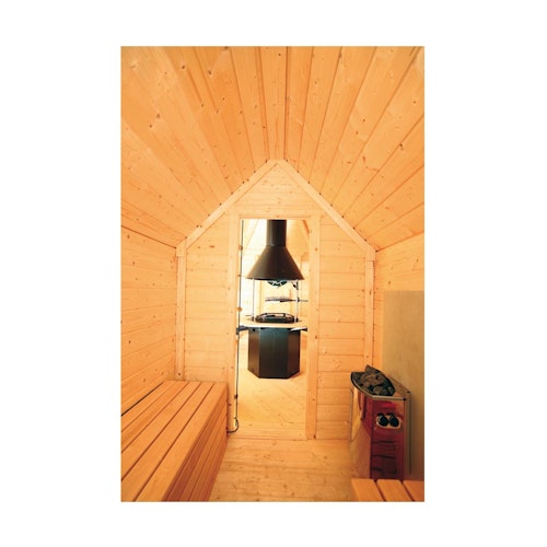 Wolff Finnhaus Grillkota 9 de luxe mit Saunaanbau