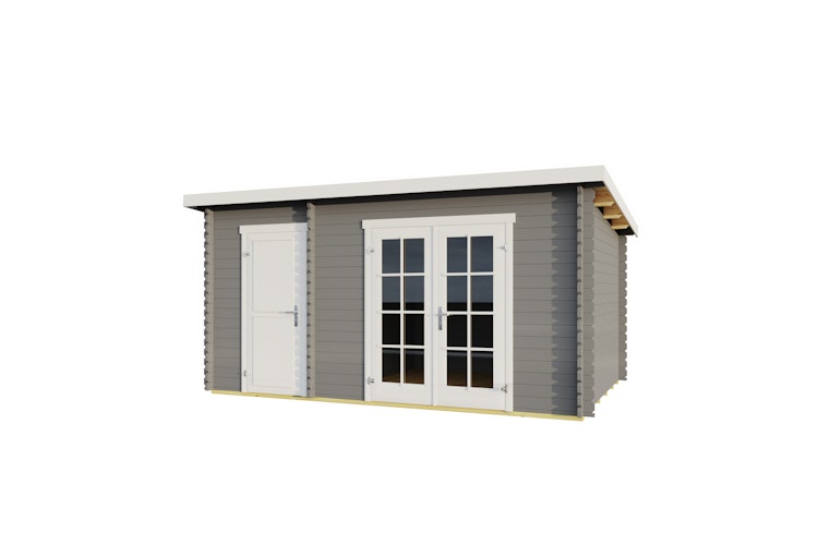 Lasita Maja Gartenhaus Belmont 1 lichtgrau - 28 mm