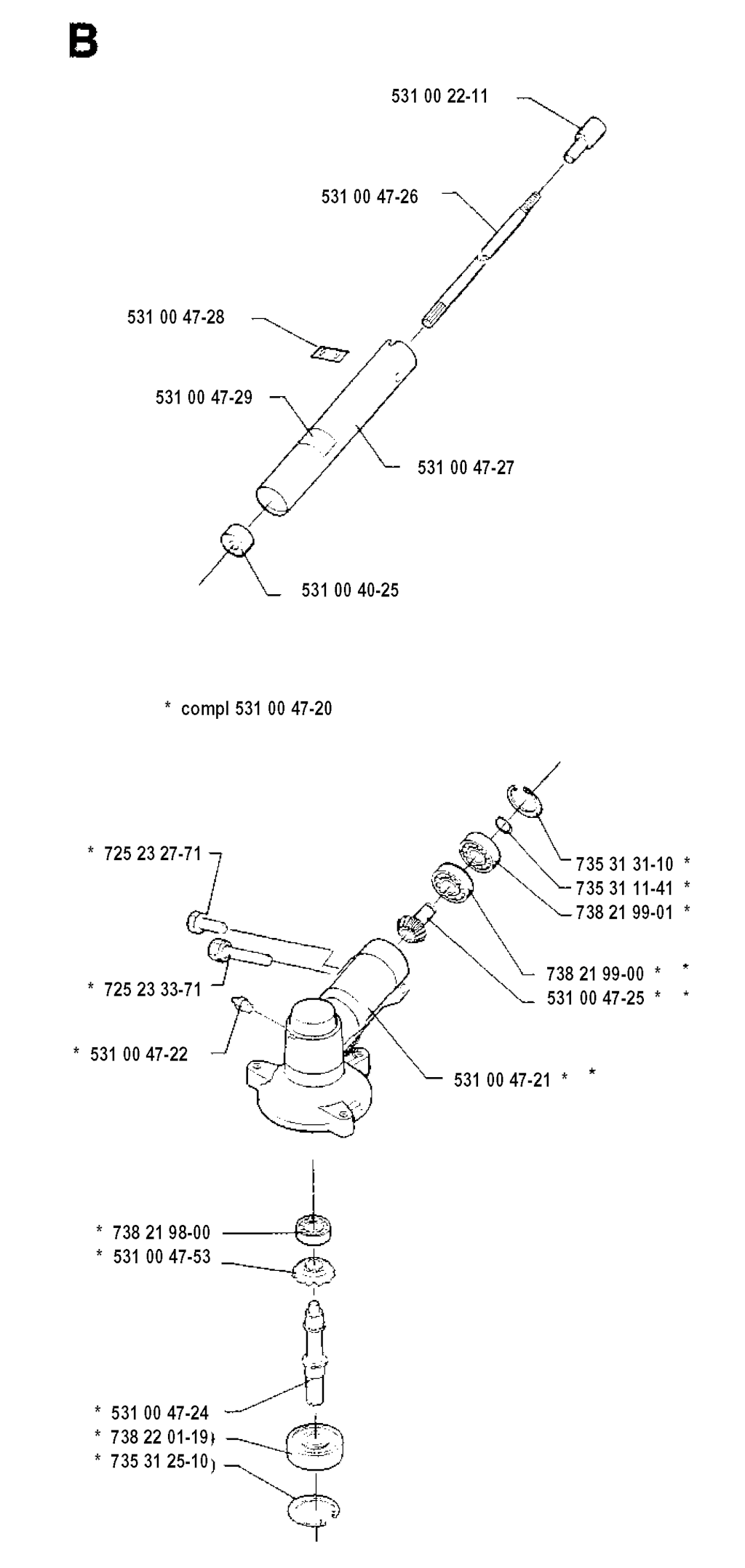 Explosionszeichnung Ersatzteile