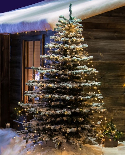 Konstsmide Weihnachtsbeleuchtung  LED Baummantel mit Ring 8 Stränge je 50 Dioden