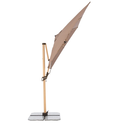 doppler Pendelschirm ALU WOOD 300 x 220, Aluminium Esche-Optik / 100 % Polyester 180 g/m²