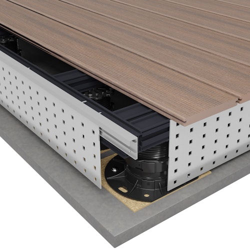 TraumGarten DreamDeck Abschluss-Montage-Leiste unten 2000 mm