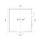 Vorschaubild Palmako Gartenhaus Irene 27,7 m² - 70 mm