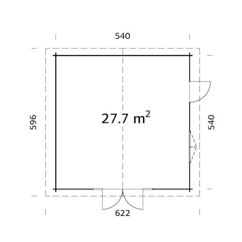 Palmako Gartenhaus Irene 27,7 m² - 70 mm