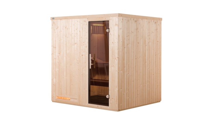 Weka Sauna Halmstad 2 mit Glastür und Fronteinstieg - 68 mm
