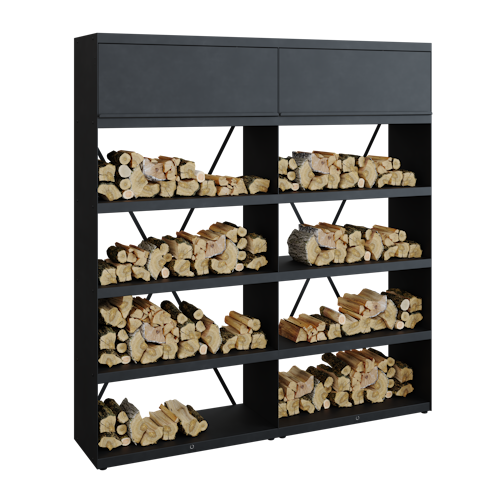 OFYR Holzregal Wood Storage Black 200