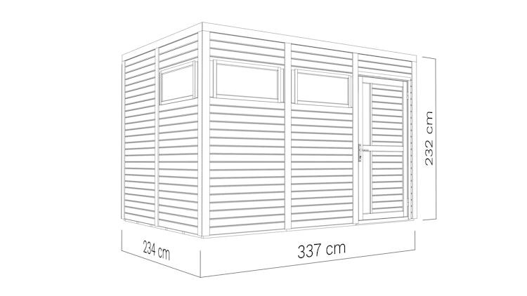 Bertilo Gartenhaus Cubus 3 - 19 mm