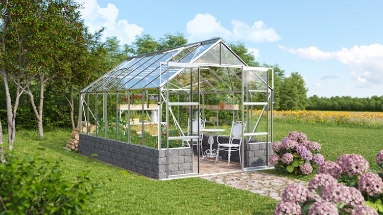 Vitavia Gewächshaus Cassandra 11500 inkl. Sockelmauer - 11,5 m²