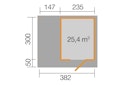 Vorschaubild Weka Gartenhaus Designhaus 172 A mit Design-Einzeltüre und Anbau (147 cm)