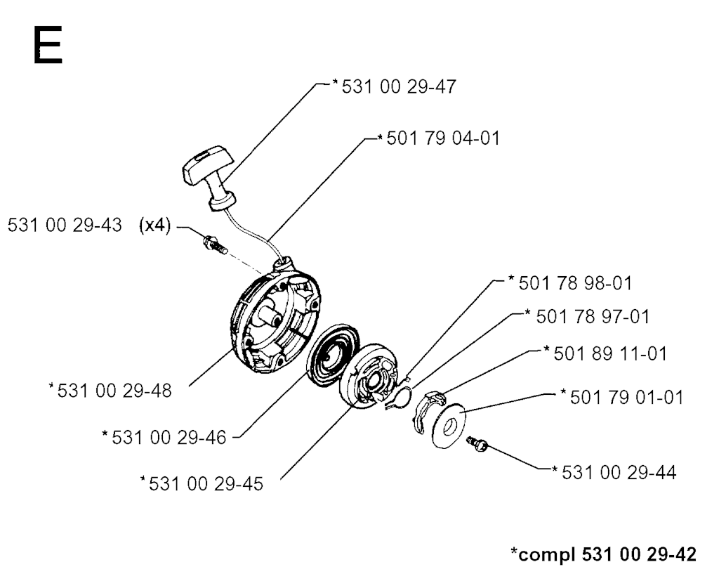 Explosionszeichnung Ersatzteile