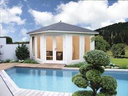 Wolff Finnhaus Gartenhaus 5-Eckhaus Katrin 44-A/B/C
