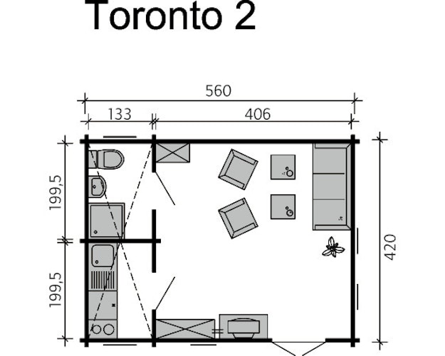 Skan Holz 70 mm Blockbohlenhaus Toronto 2