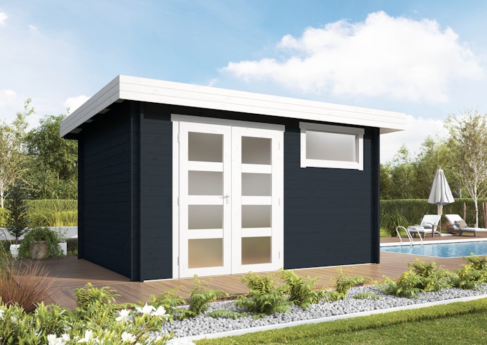 Wolff Finnhaus Gartenhaus Flachdachhaus Lille A - Aktionsmodell