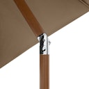 Vorschaubild doppler Mittelmastschirm LIFE Woodstyle 305 Lift, Aluminium Holzoptik / 100 % Polyester 180 g/m² 