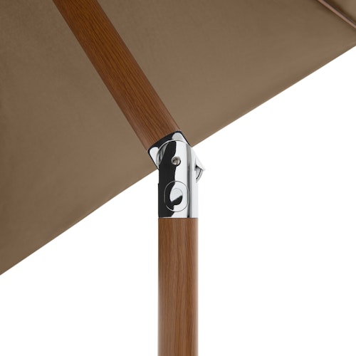 doppler Mittelmastschirm LIFE Woodstyle 305 Lift, Aluminium Holzoptik / 100 % Polyester 180 g/m² 