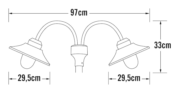 Konstsmide Leuchtenkopf Vega, matt schwarz, klares Glas (555-750)