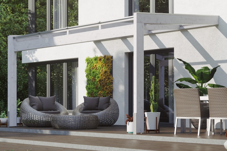 Skan Holz Terrassenüberdachung Novara Breite 450 cm