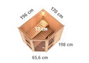 Vorschaubild Karibu Amelia 1 - Sauna mit Eckeinstieg 68 mm inkl. gratis Sauna-Zubehörset im Wert von 234,94 €