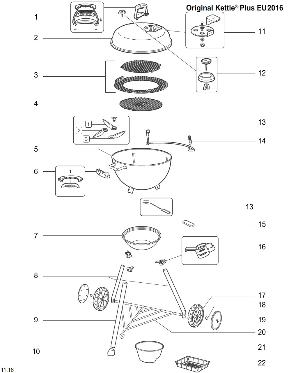 Explosionszeichnung Ersatzteile